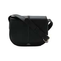 Genti de umar Betty Crossbody Bag In Black Leather With Logo Woman Femei