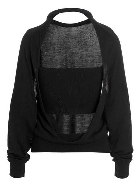 Pulovere RAMAEL Ramael Cut Out Insert Top Sweater Black Femei (BM 10526372) 2