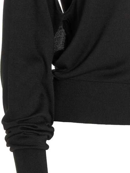 Pulovere RAMAEL Ramael Cut Out Insert Top Sweater Black Femei (BM 10526372) 4