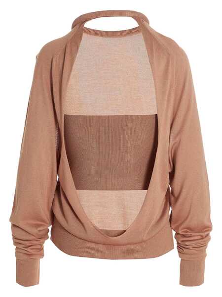 Pulovere RAMAEL Ramael Cut Out Insert Top Sweater Beige Femei (BM 10526375) 2