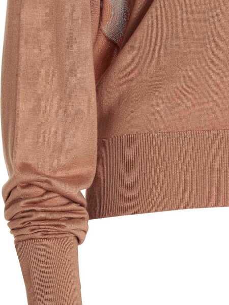 Pulovere RAMAEL Ramael Cut Out Insert Top Sweater Beige Femei (BM 10526375) 4