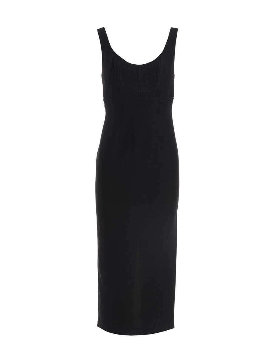 ROLAND MOURET ROLAND MOURET \'Off The Shoulder\' midi dress BLACK