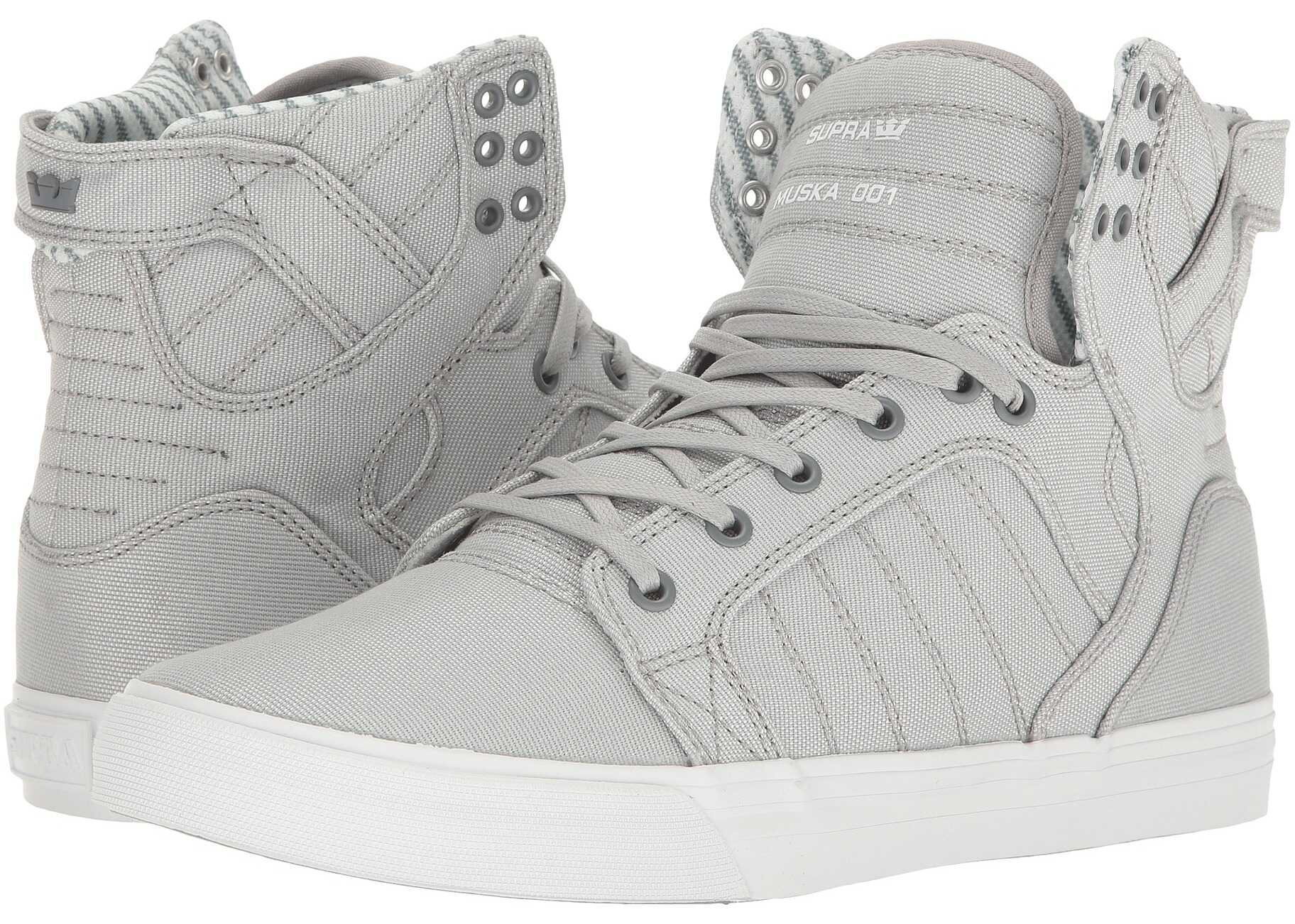 Tenis Supra Skytop Light Grey/White Canvas