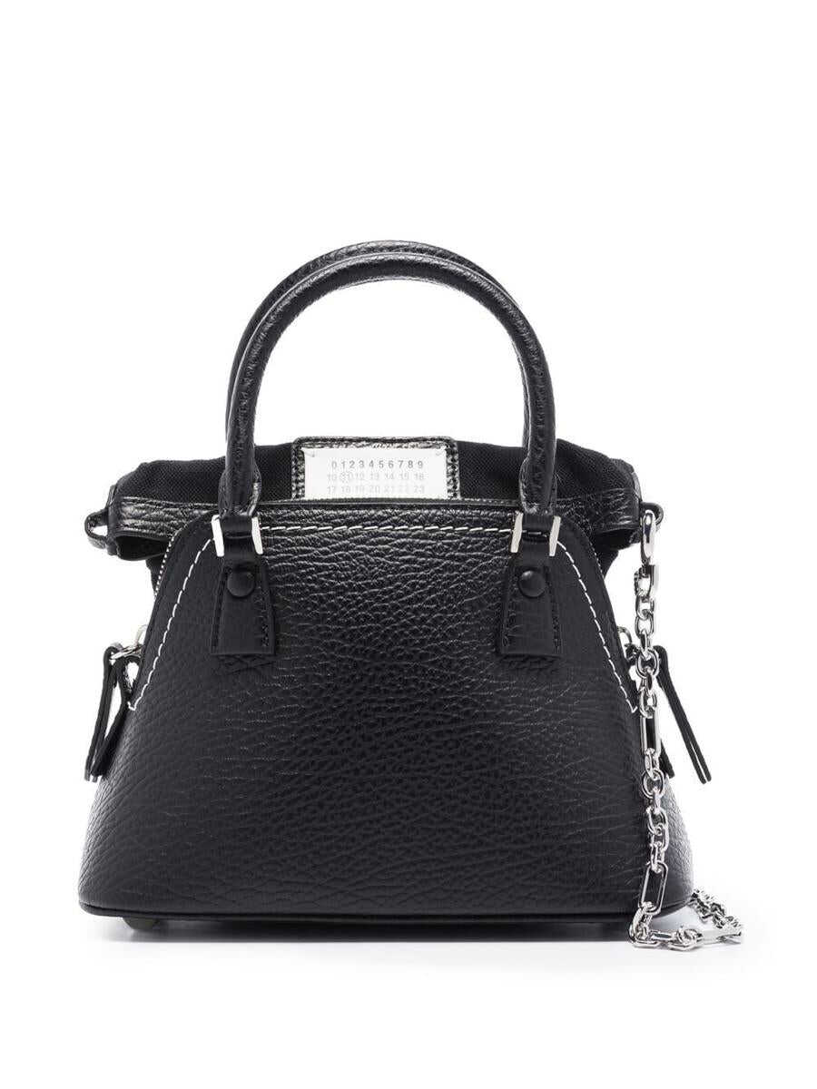 Maison Margiela MAISON MARGIELA 5AC classique micro leather handbag BLACK