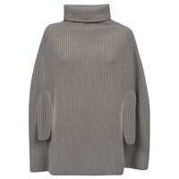Geci Sa Su Phi Ribbed Wool High Neck Cape Femei