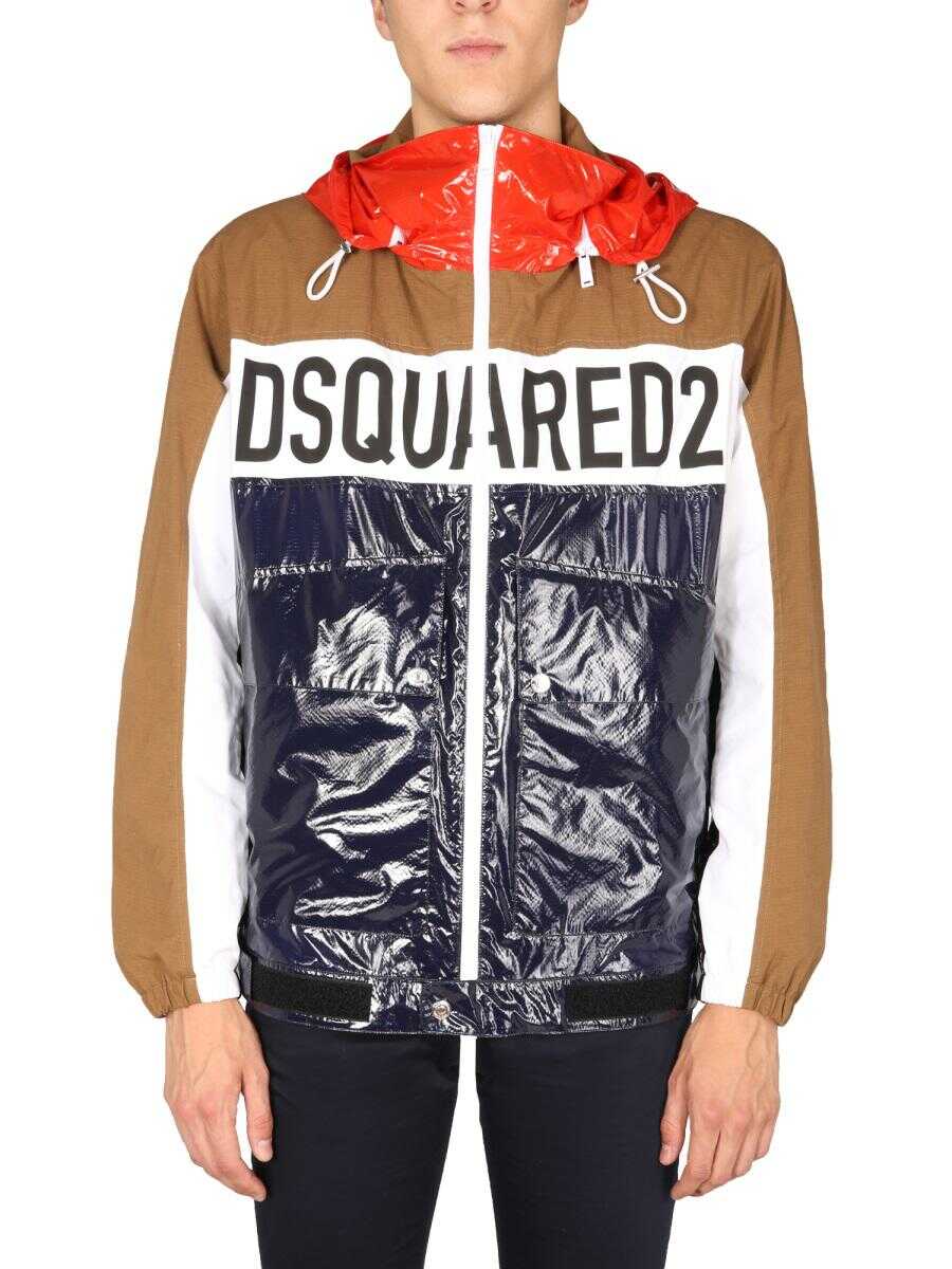 DSQUARED2 DSQUARED2 TECHNICAL FABRIC BOMBER MULTICOLOUR