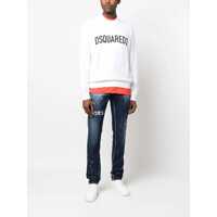Pulovere pentru Barbati - Pulovere DSQUARED2 DSQUARED2 Cotton Crew-Neck Sweatshirt WHITE Barbati (BM 10544822) - B-mall.ro