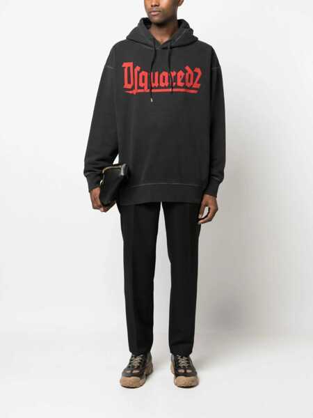 Bluze de trening DSQUARED2 DSQUARED2 Dsquared2 Hoodie Black Barbati (BM 10544999) 2