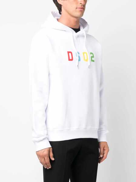 Bluze de trening DSQUARED2 DSQUARED2 Cool Fit Hoodie WHITE Barbati (BM 10545038) 3