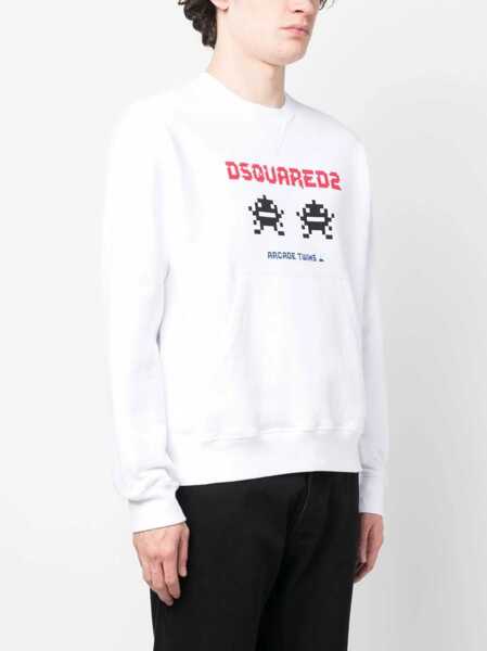 Pulovere DSQUARED2 DSQUARED2 Cool Fit Sweatshirt WHITE Barbati (BM 10545044) 3