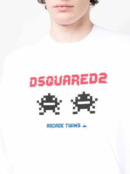 Pulovere DSQUARED2 DSQUARED2 Cool Fit Sweatshirt WHITE Barbati (BM 10545044) 5