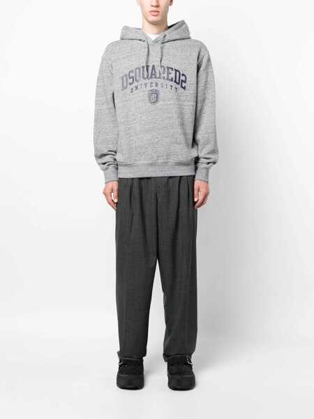 Bluze de trening DSQUARED2 DSQUARED2 Logo Print Hoodie GREY Barbati (BM 10545089) 2