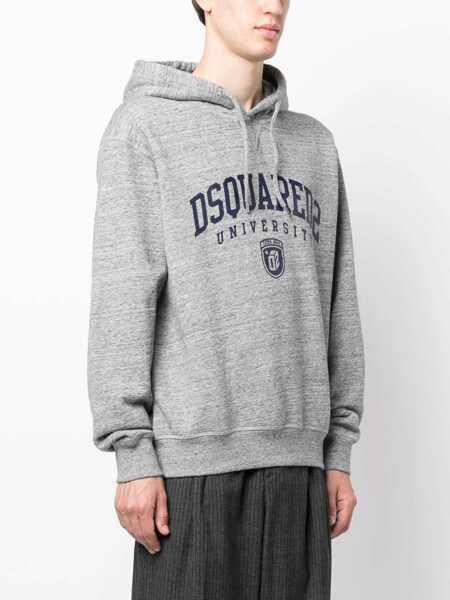 Bluze de trening DSQUARED2 DSQUARED2 Logo Print Hoodie GREY Barbati (BM 10545089) 3
