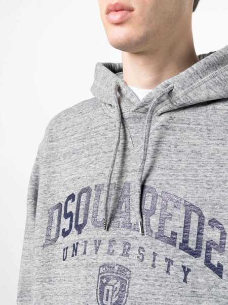 Bluze de trening DSQUARED2 DSQUARED2 Logo Print Hoodie GREY Barbati (BM 10545089) 5