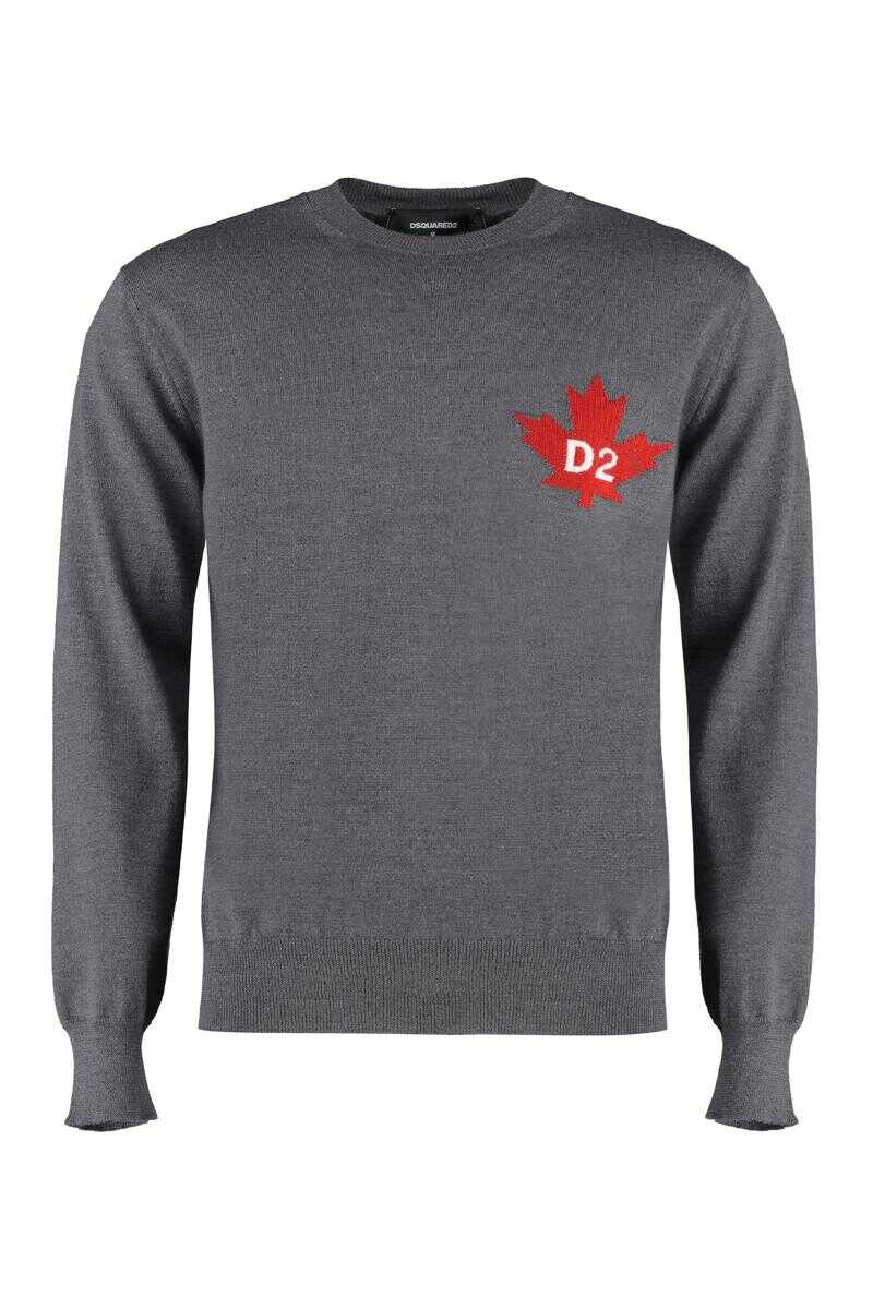 DSQUARED2 DSQUARED2 CREW-NECK WOOL SWEATER grey