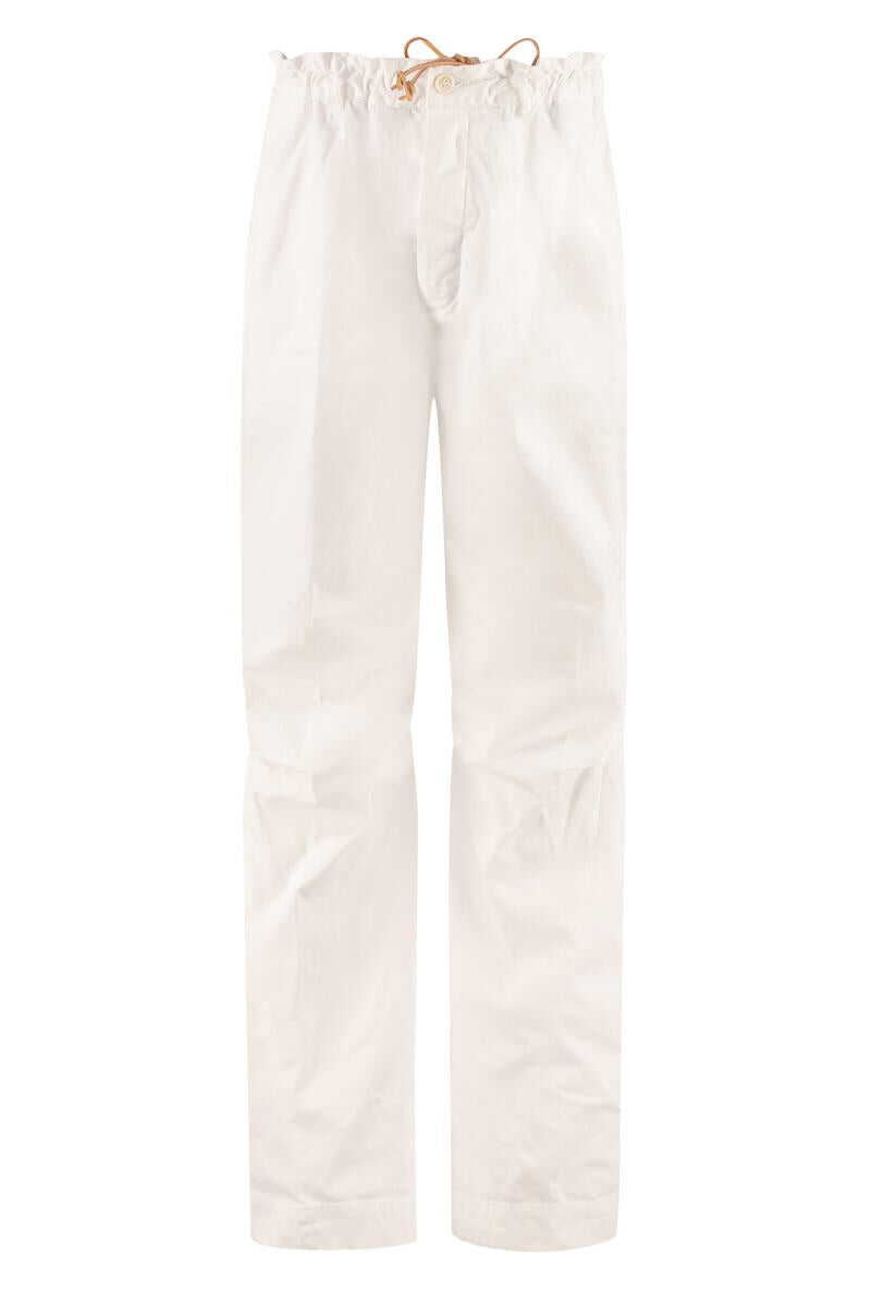 DSQUARED2 DSQUARED2 HIGH-RISE COTTON TROUSERS White
