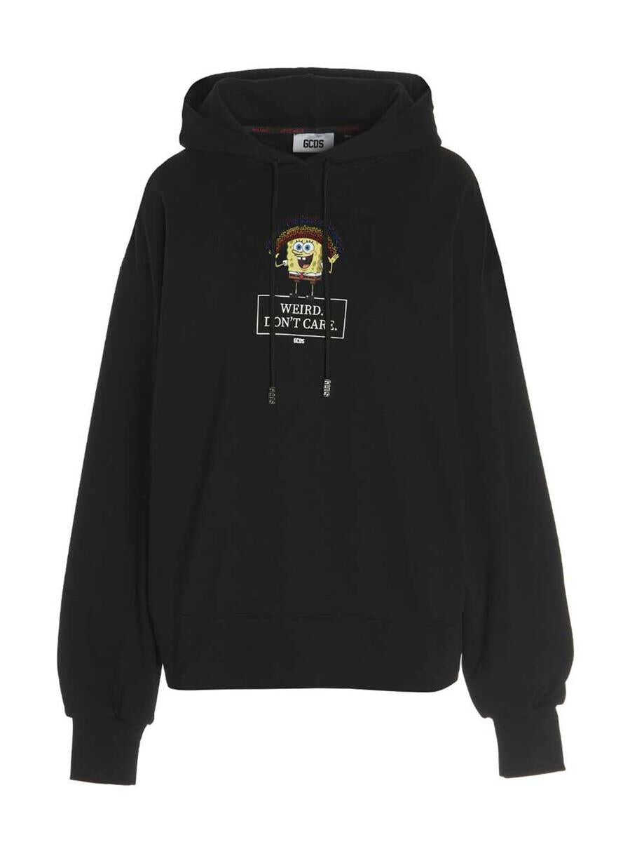 GCDS GCDS \'Don\'t care\' capsule hoodie With \'Don\'t care\' capsule BLACK