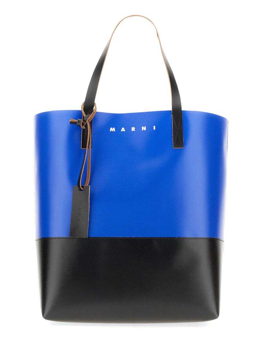 Marni MARNI TRIBECA SHOPPER BAG BLUE