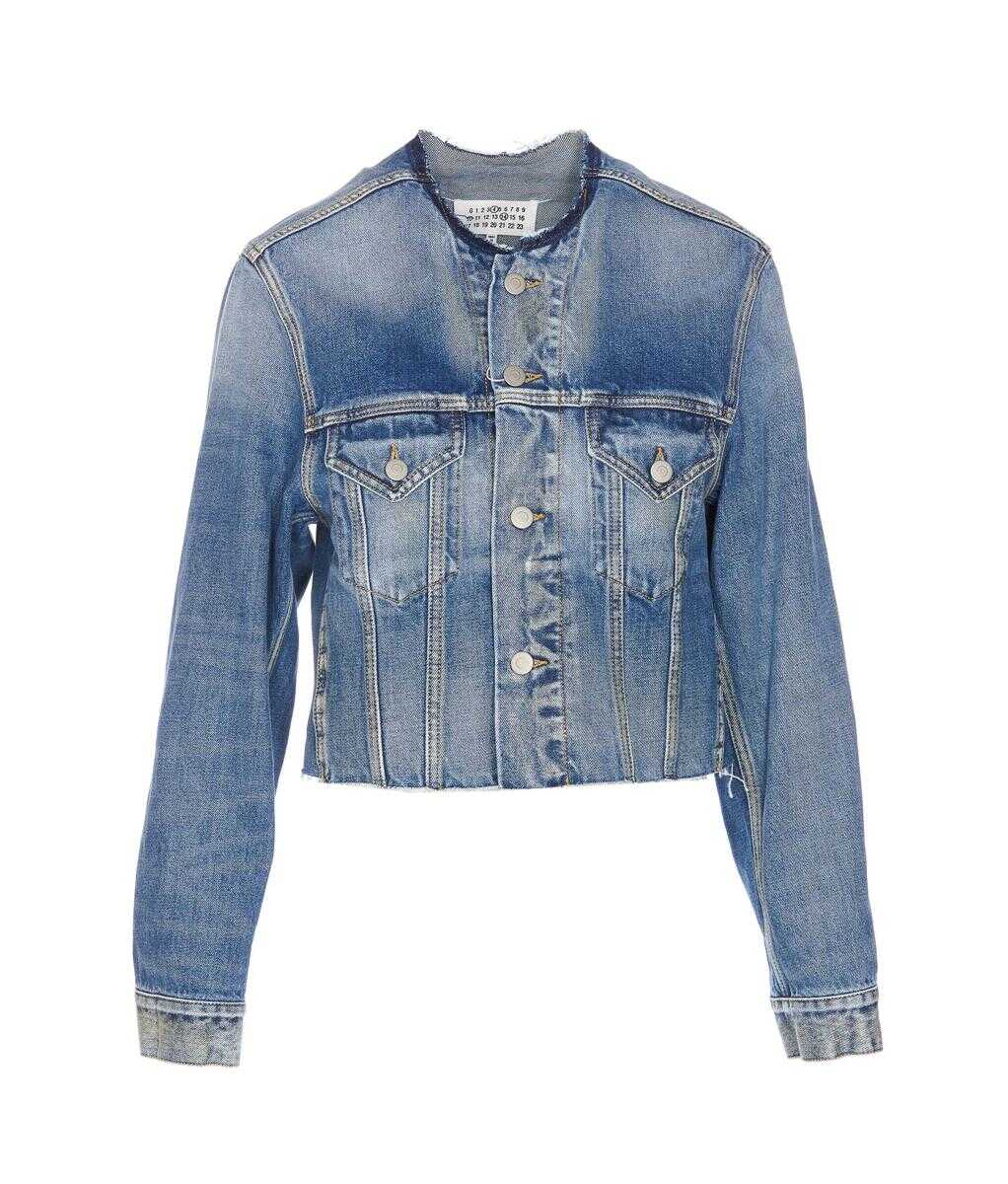 Maison Margiela MAISON MARGIELA Denim cropped jacket BLUE