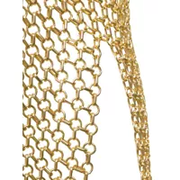 Imbracaminte SILVIA GNECCHI Dama - Rochii SILVIA GNECCHI Gold-Tone Mini Dress With Shoulders Straps And Side Splits In Metal Mesh Woman GREY Femei (BM 10558886) - B-mall.ro