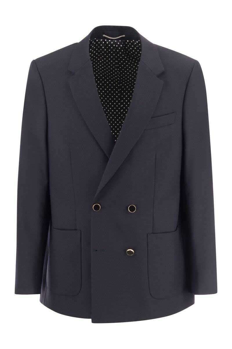 PT TORINO PT TORINO Double-breasted jacket in wool blend NAVY b-mall.ro