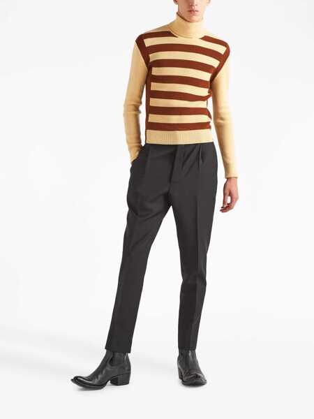 Pantaloni Prada Prada Wool Blend Trousers Black Barbati (BM 10563929) 2