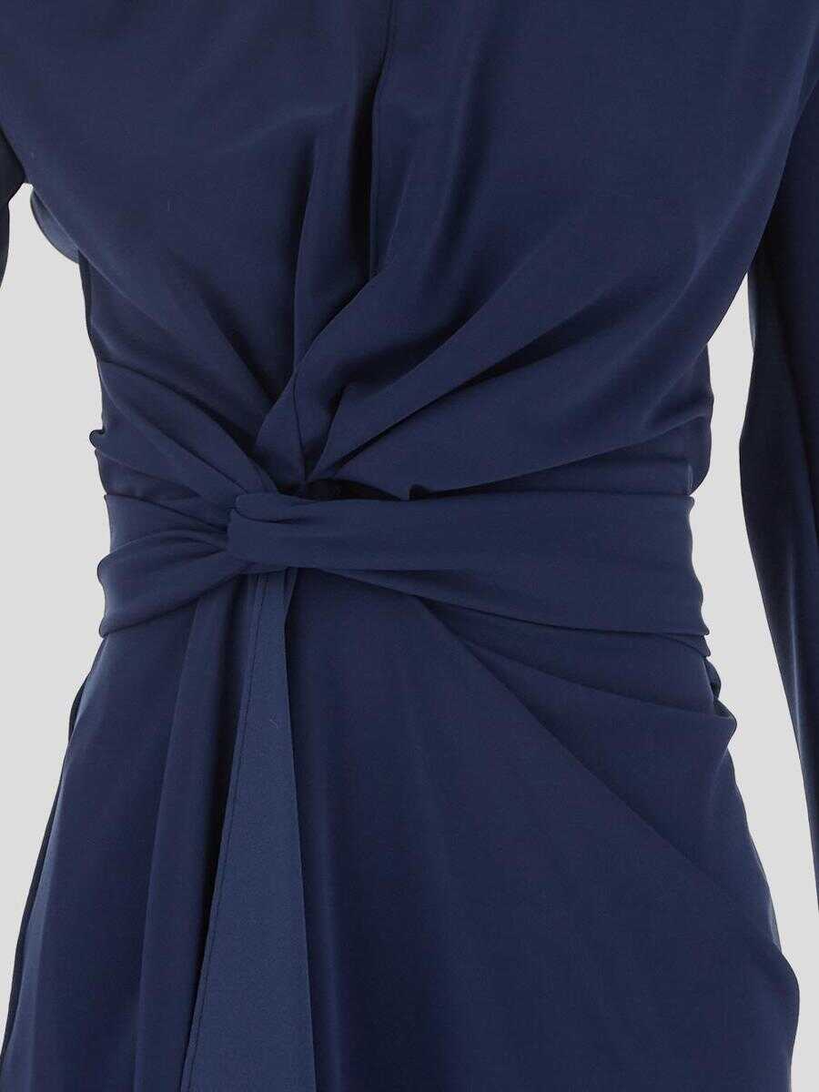 CAPASA MILANO Capasa Draped Dress Blue