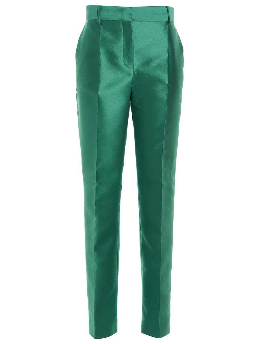 Alberta Ferretti ALBERTA FERRETTI Satin pants Green