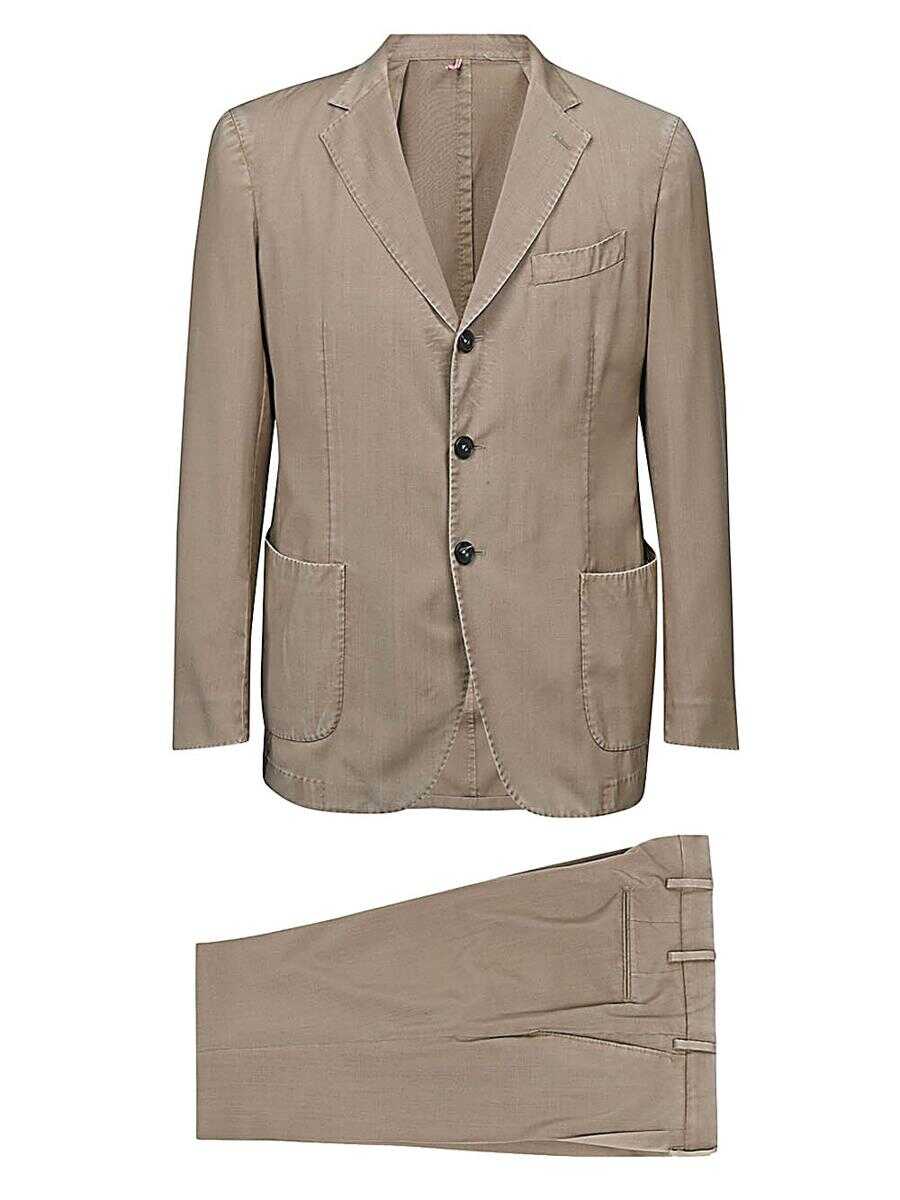 SANTANIELLO SANTANIELLO Wool jacket and trousers suit Beige And