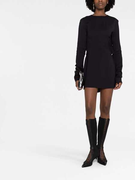 Rochii 032c 032C Flounced Mini Dress Black Femei (BM 10568237) 2