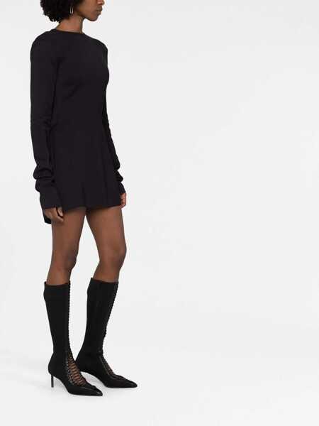 Rochii 032c 032C Flounced Mini Dress Black Femei (BM 10568237) 4