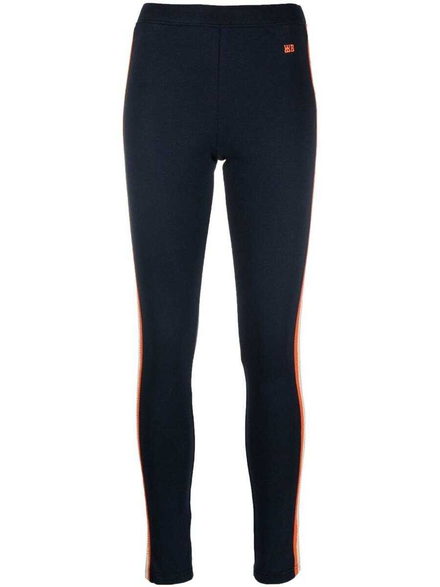 WALES BONNER WALES BONNER JAZZ LEGGINGS CLOTHING 599 NAVY