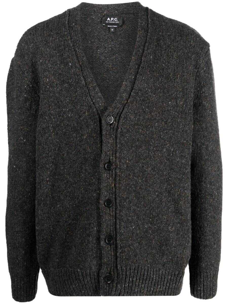 A.P.C. A.P.C. CARDIGAN THEOPHILE CLOTHING LAD ANTHRACITE