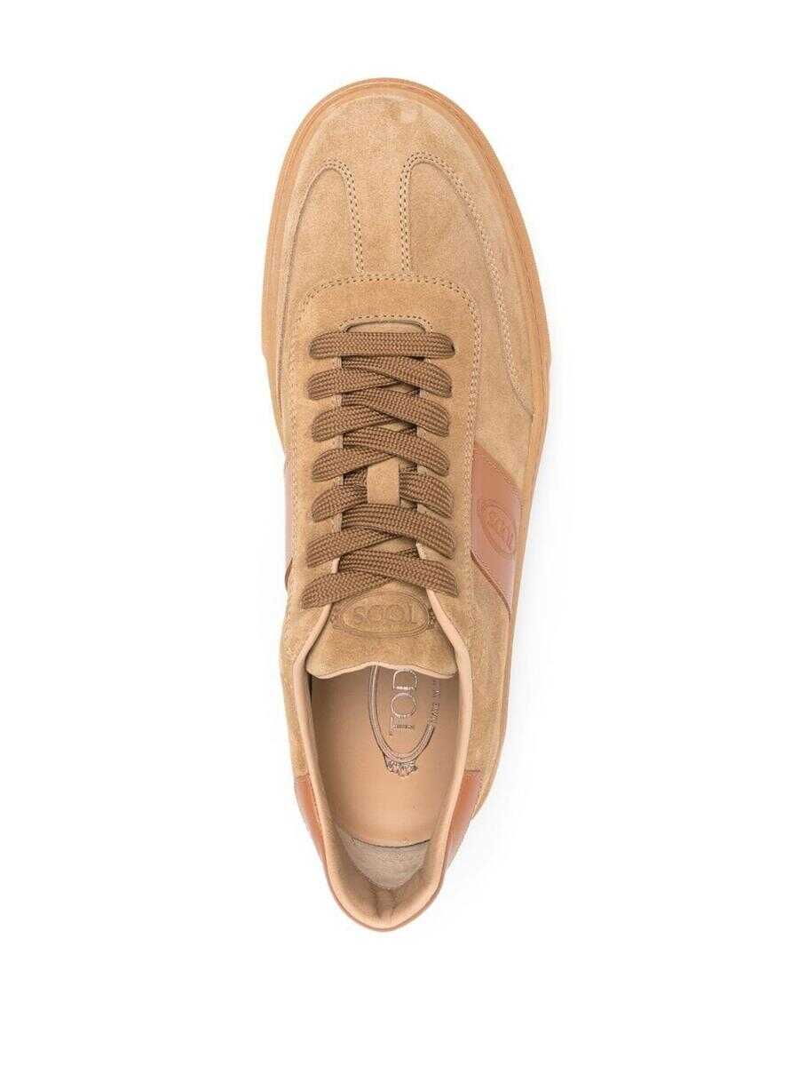 TOD’S TOD’S LEATHER SNEAKERS SHOES Beige