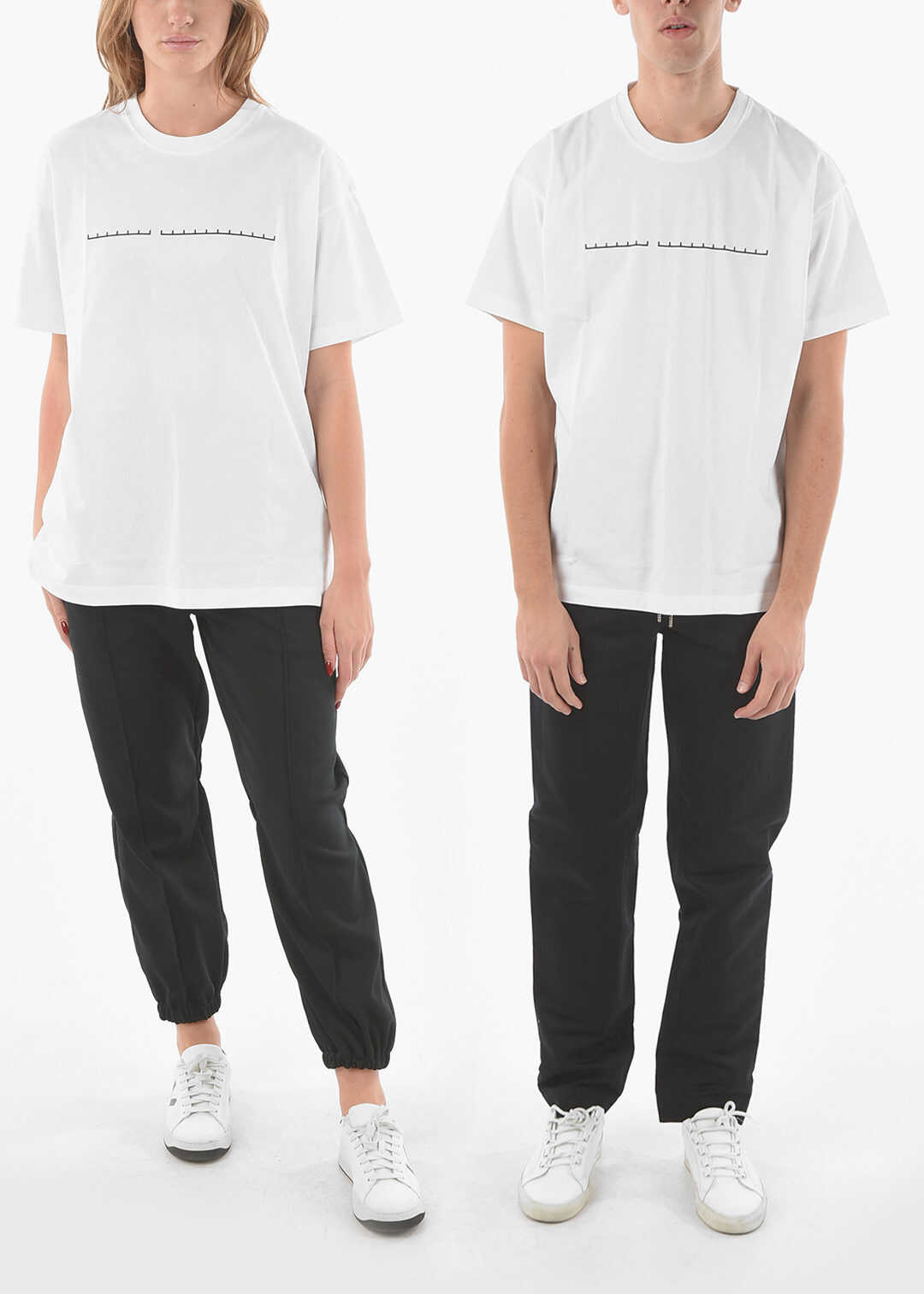 RANDOM IDENTITIES Logo Printed Crew-Neck T-Shirt White