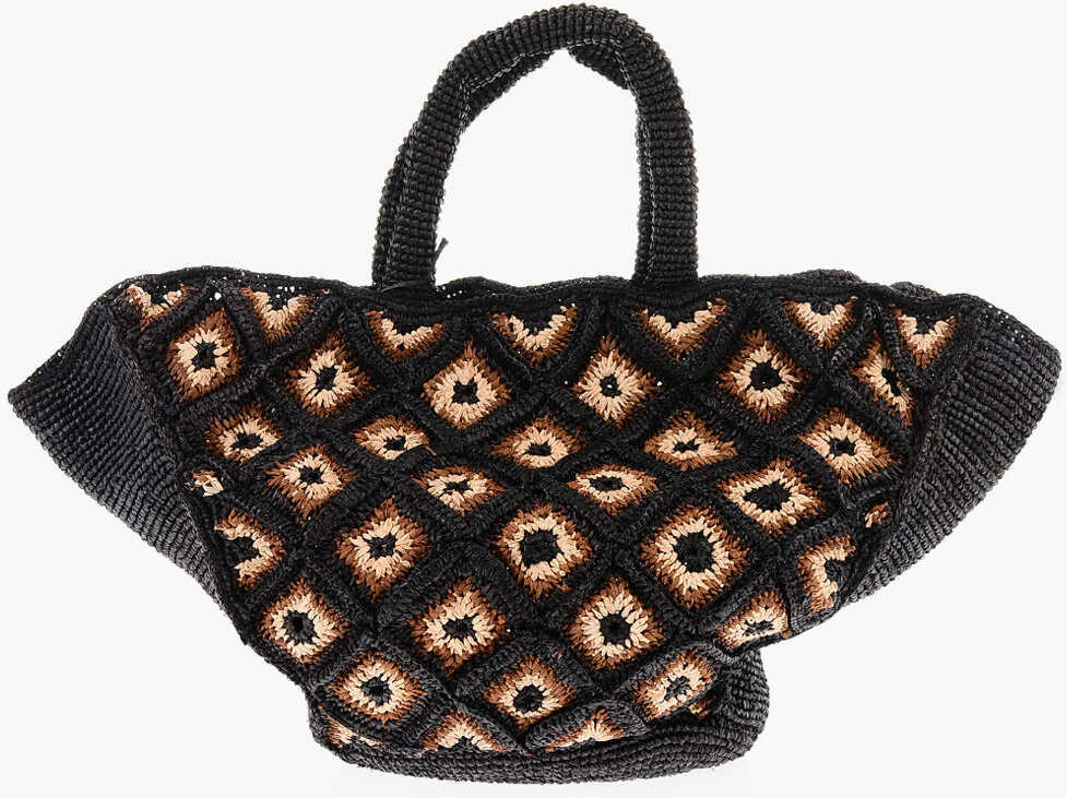 MADE FOR A WOMAN Hary Vakona Raffia Tote Bag Black