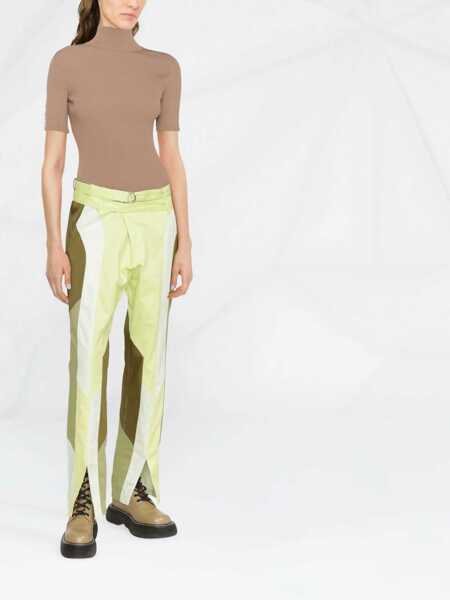 Pantaloni casual KIKO KOSTADINOV Split Ankle Daintree Straight Leg Pants With Belt Green Femei (BM 10578476) 2
