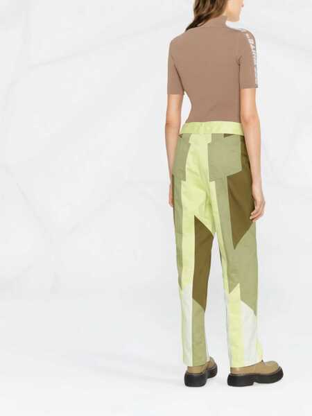 Pantaloni casual KIKO KOSTADINOV Split Ankle Daintree Straight Leg Pants With Belt Green Femei (BM 10578476) 4