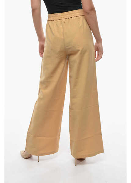 Pantaloni casual RODEBJER High Waist Mercier Palazzo Pants Brown Femei (BM 10578533) 2