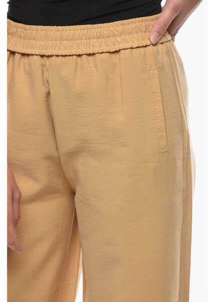 Pantaloni casual RODEBJER High Waist Mercier Palazzo Pants Brown Femei (BM 10578533) 3