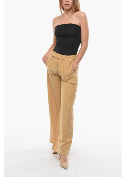 Pantaloni casual RODEBJER High Waist Mercier Palazzo Pants Brown Femei (BM 10578533) 4