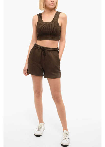 Pantaloni scurti COTTON CITIZEN Frayed Shorts With Drawstring Brown Femei (BM 10578548) 4