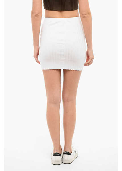 Fuste scurte COTTON CITIZEN Ribbed Stretch Cotton Capri Mini Skirt White Femei (BM 10578563) 2