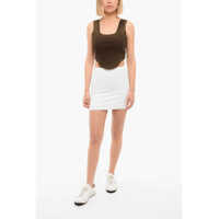 Imbracaminte Dama pagina 642 - Fuste scurte COTTON CITIZEN Ribbed Stretch Cotton Capri Mini Skirt White Femei (BM 10578563) - B-mall.ro