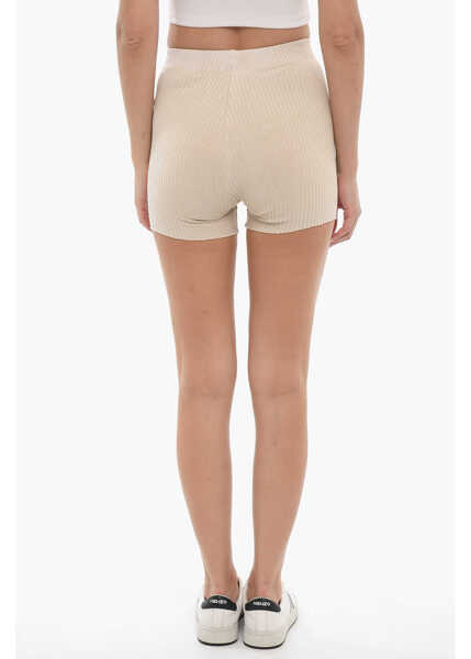 Pantaloni scurti COTTON CITIZEN Stretch Cotton Ribbed Shorts Beige Femei (BM 10578584) 2