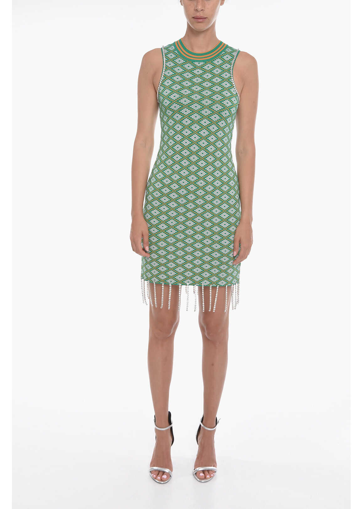 DODO BAR OR Koko Sleeveless Dress With Rhinestone Application Green