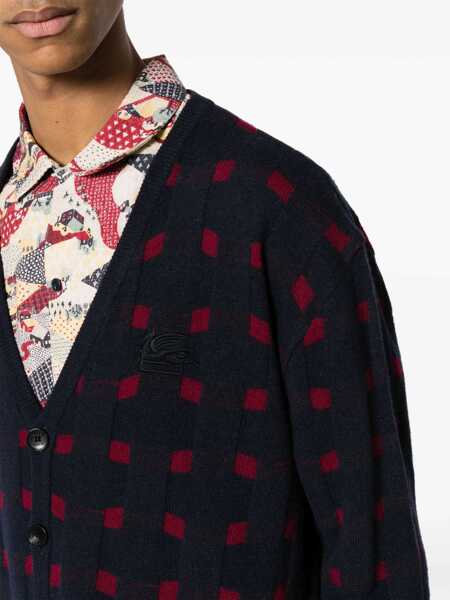 Cardigane ETRO V-Neck Cardigan BLUE Barbati (BM 10578707) 5