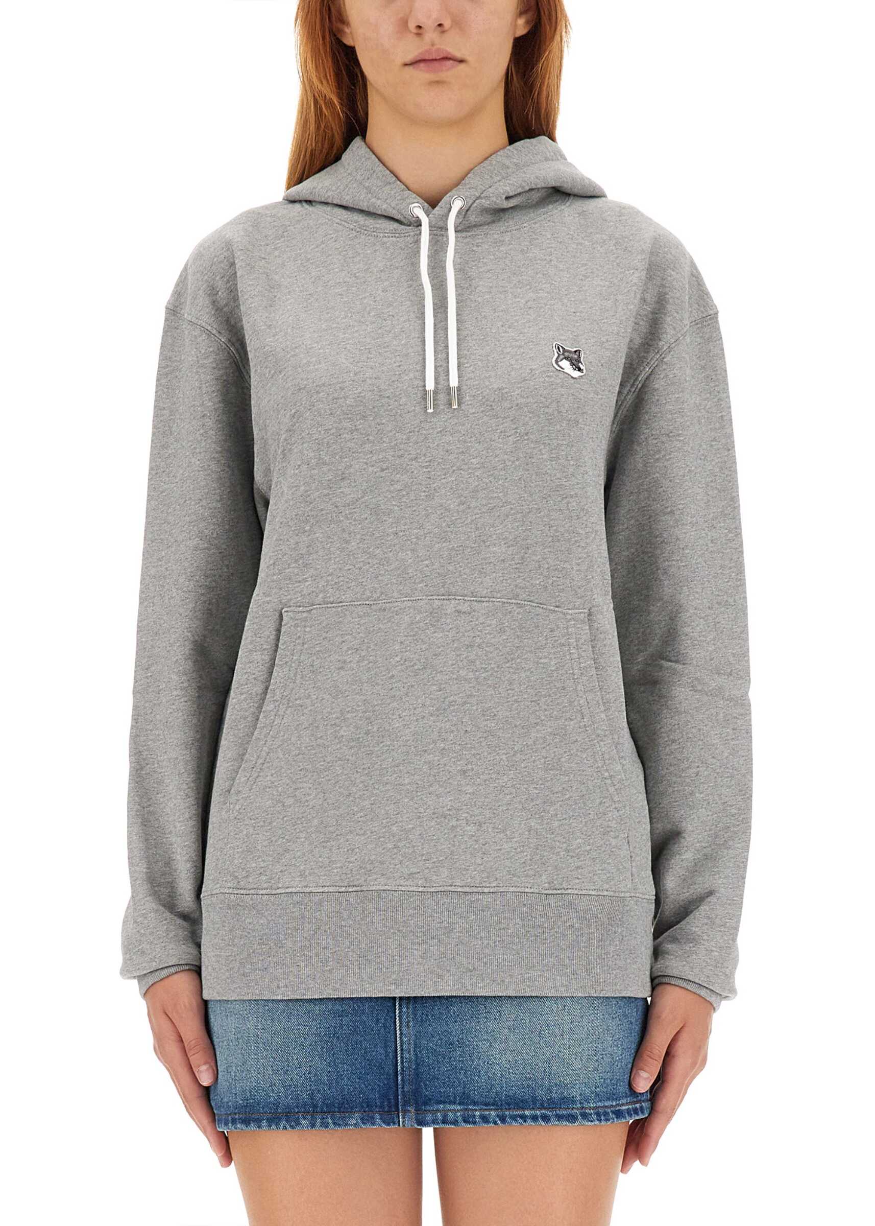 MAISON KITSUNÉ Sweatshirt With Fox Head Patch GREY