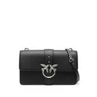 Genti de umar Pinko Pinko 'Love One Classic' Black Bag With Silver Studs
