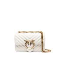 Genti de umar Pinko Pinko White Quilted Leather 'Love One Mini' Bag